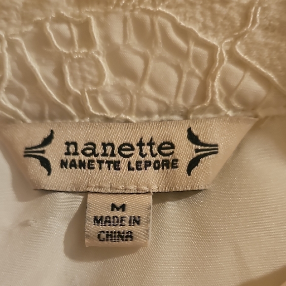 Nanette Lepore White Lace Sleeveless Blazer - Picture 11 of 11